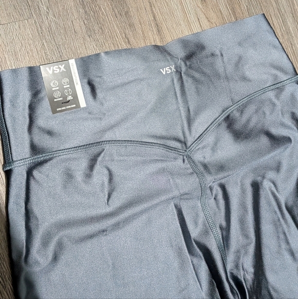 Victoria's Secret Glossy Tech Liquid Shine Leggings Sz XL NWT Dark Steel - Picture 4 of 7
